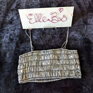 Silver Crop Top M, XL